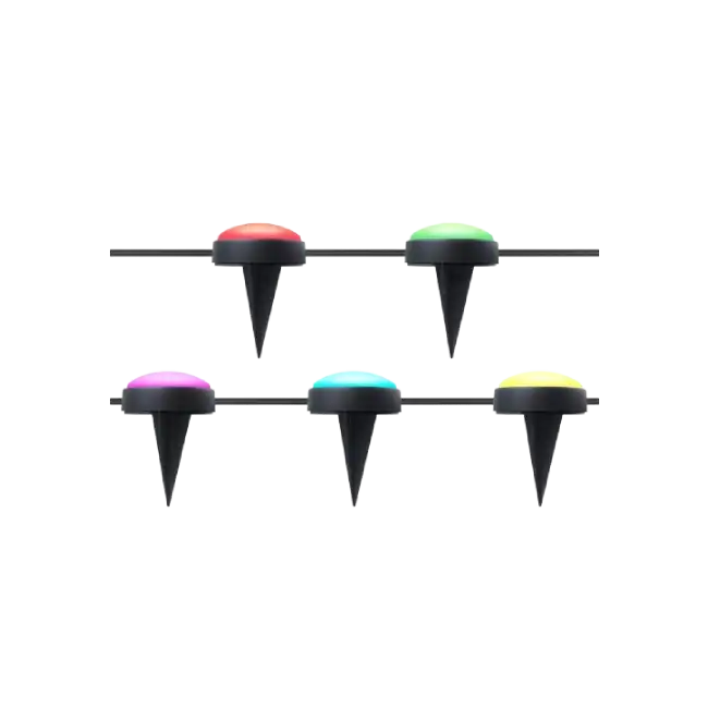 Luces de Exterior Tuya PST-GL15 WiFi RGB-IC LED DC12V/2A 12W 10 Metros 15 Luces A Prueba de Agua IP67-3