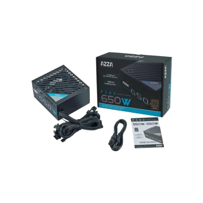 FUENTE DE PODER AZZA 650W 80+ BRONZE PSAZ-650W-2
