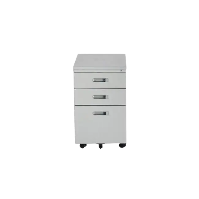 Archivero Movil Para Estaciones de Trabajo 3 Gabetas Con Ruedas Color Natural-2