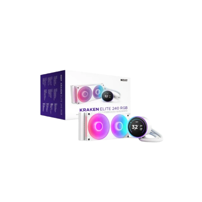 Enfriamiento Liquido NZXT Kraken Elite 240 RGB Pantalla LCD Personalizable 2.36"-1