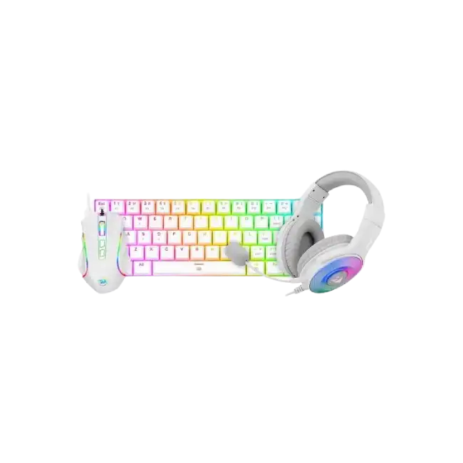 Combo Gaming Redragon S129W Teclado + Ratón + Auriculares 3.5mm RGB