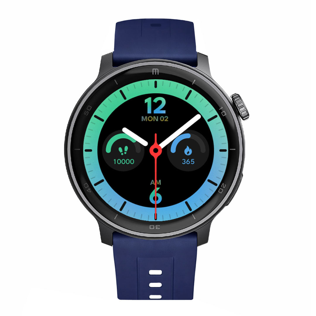 RELOJ T8 NEGRO + PULSERA SILICÓN AZUL MARINO-1