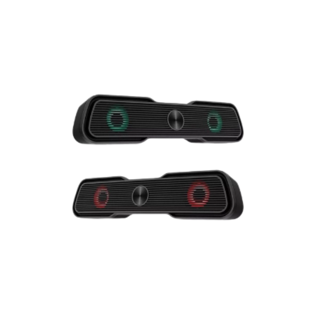 BARRA DE SONIDO  2.0 15W CONEXIÓN USB Y JACK3.1 ILUMINACION LED  RGB - SP953-3