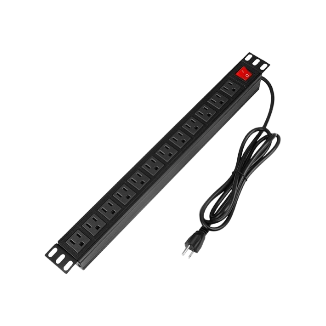 PDU para Gabinetes Sprywire SW-PD10 10 Puertos con Protector de Sobrecargas-1