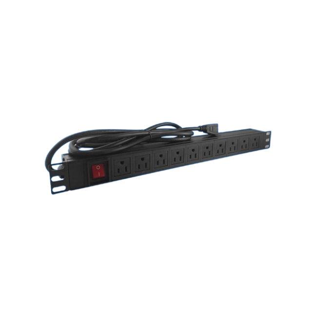 PDU para Gabinetes Sprywire SW-PD10 10 Puertos con Protector de Sobrecargas-2