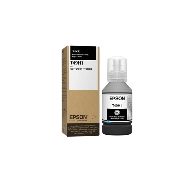 EPSON T49H BLACK INK BOTTLE 140ML FOR T3170X-2