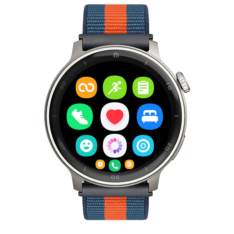 Reloj T8 Gris + Pulsera velcro azul naranja-1