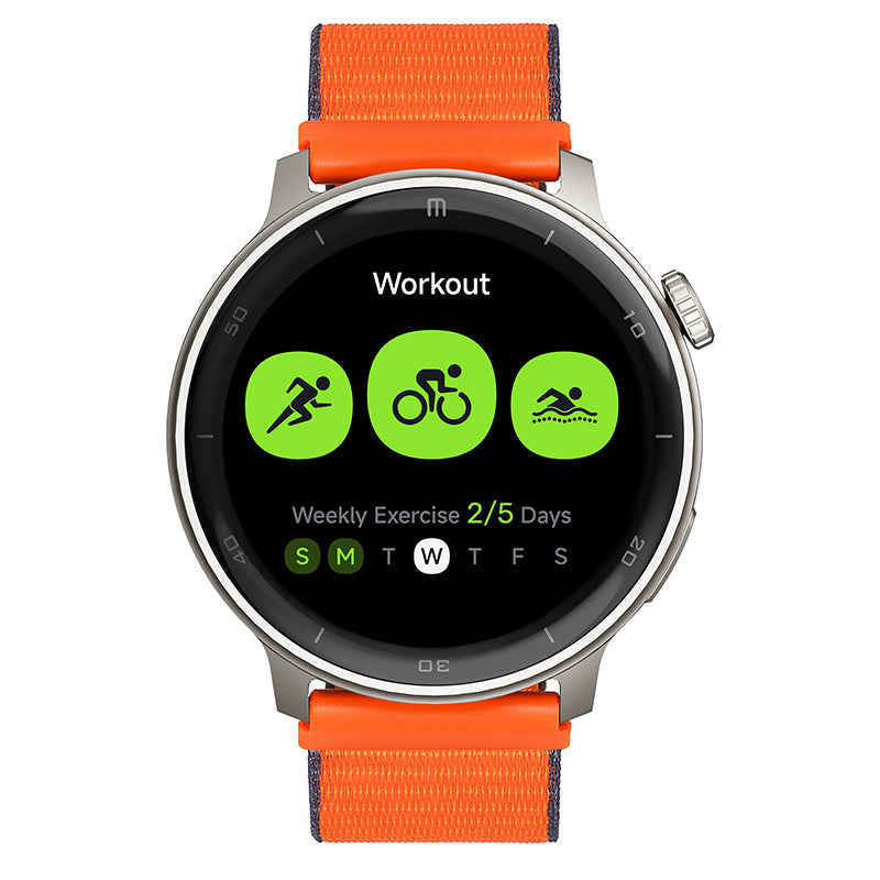 Reloj T8 Gris + Pulsera velcro naranja-1