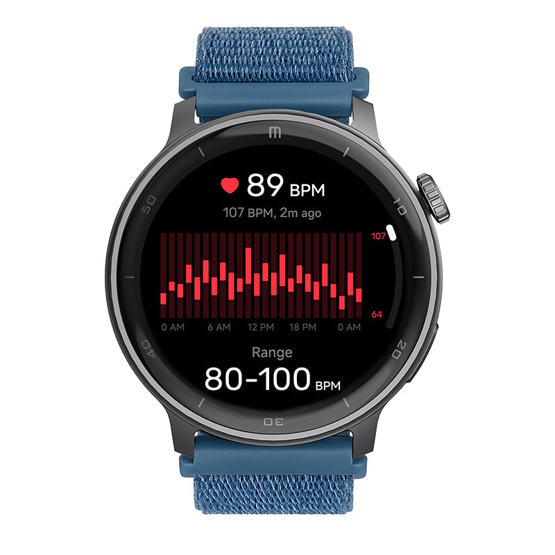 Reloj T8 Negro + Pulsera velcro azul GRISACEO