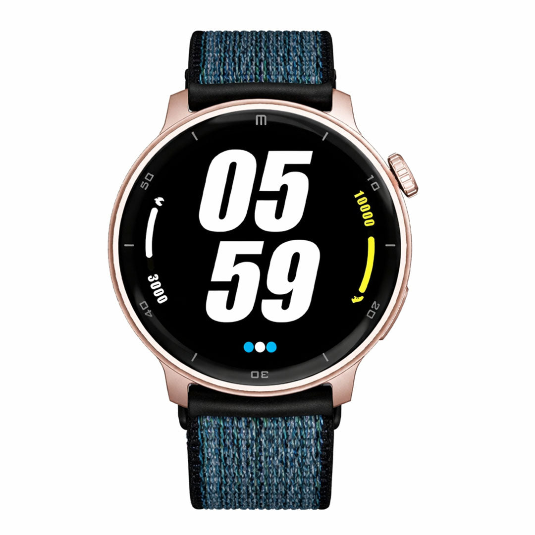 RELOJ T8 ROSA + PULSERA VELCRO AZUL OSCURO-1