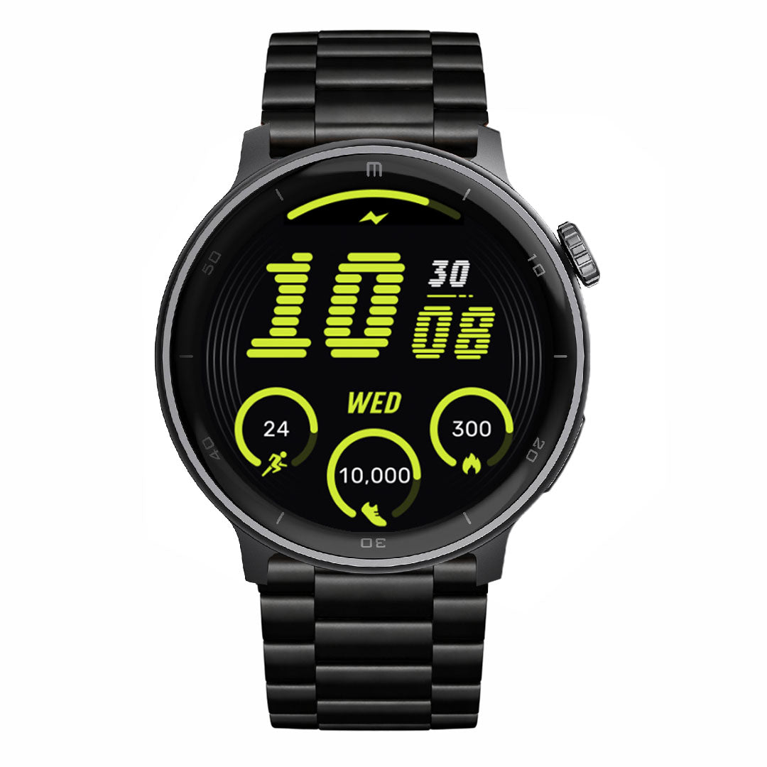 RELOJ T8 NEGRO + PULSERA INOX X2-1