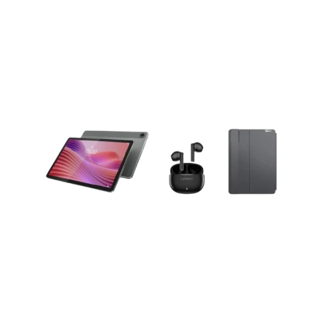 Lenovo Tab - 10.1" - WUXGA (1920x1200) - Android 14 or Later - MediaTek Helio G85 - 4GB Soldered LPDDR4x - 28GB eMMC 5.1 - Luna Grey + + Folio Case + Stereo Earbuds-2