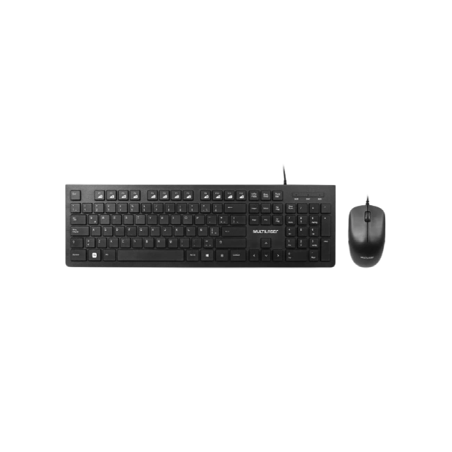 Kit Teclado/Mouse USB Español (Ñ) Multilaser Negro TC503 alámbrico