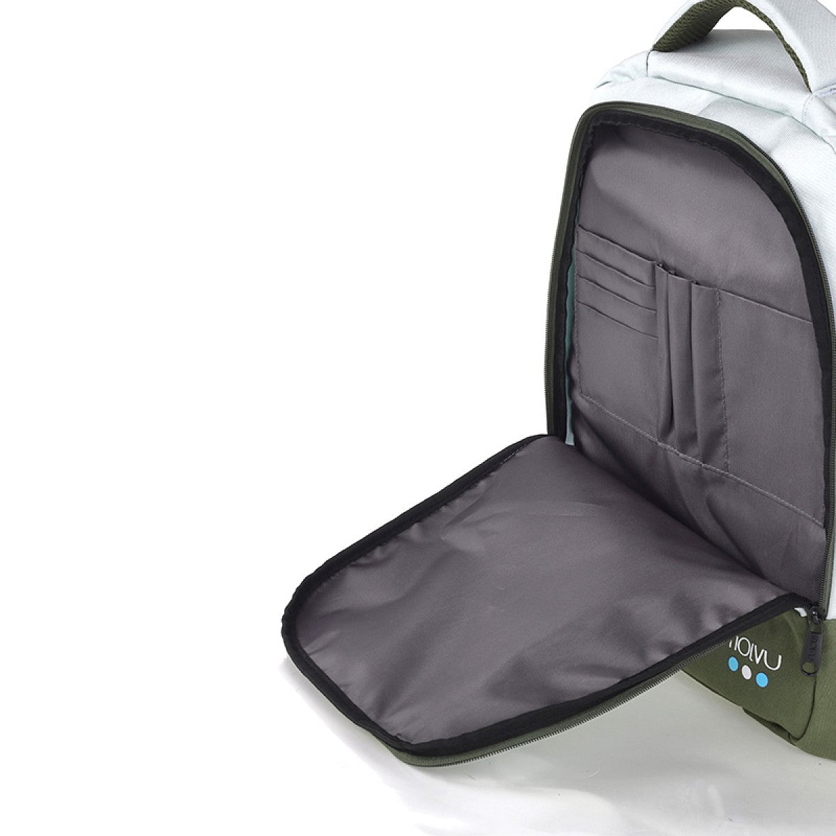 Mochila U2 Verde con Celeste-15