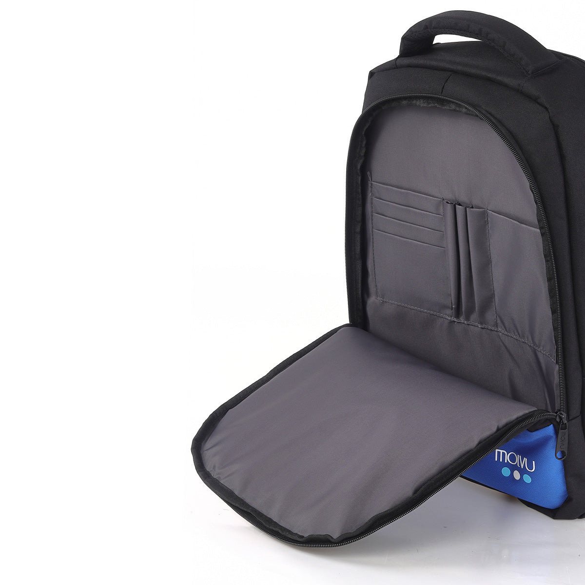 Mochila U2 Negro Azul-11
