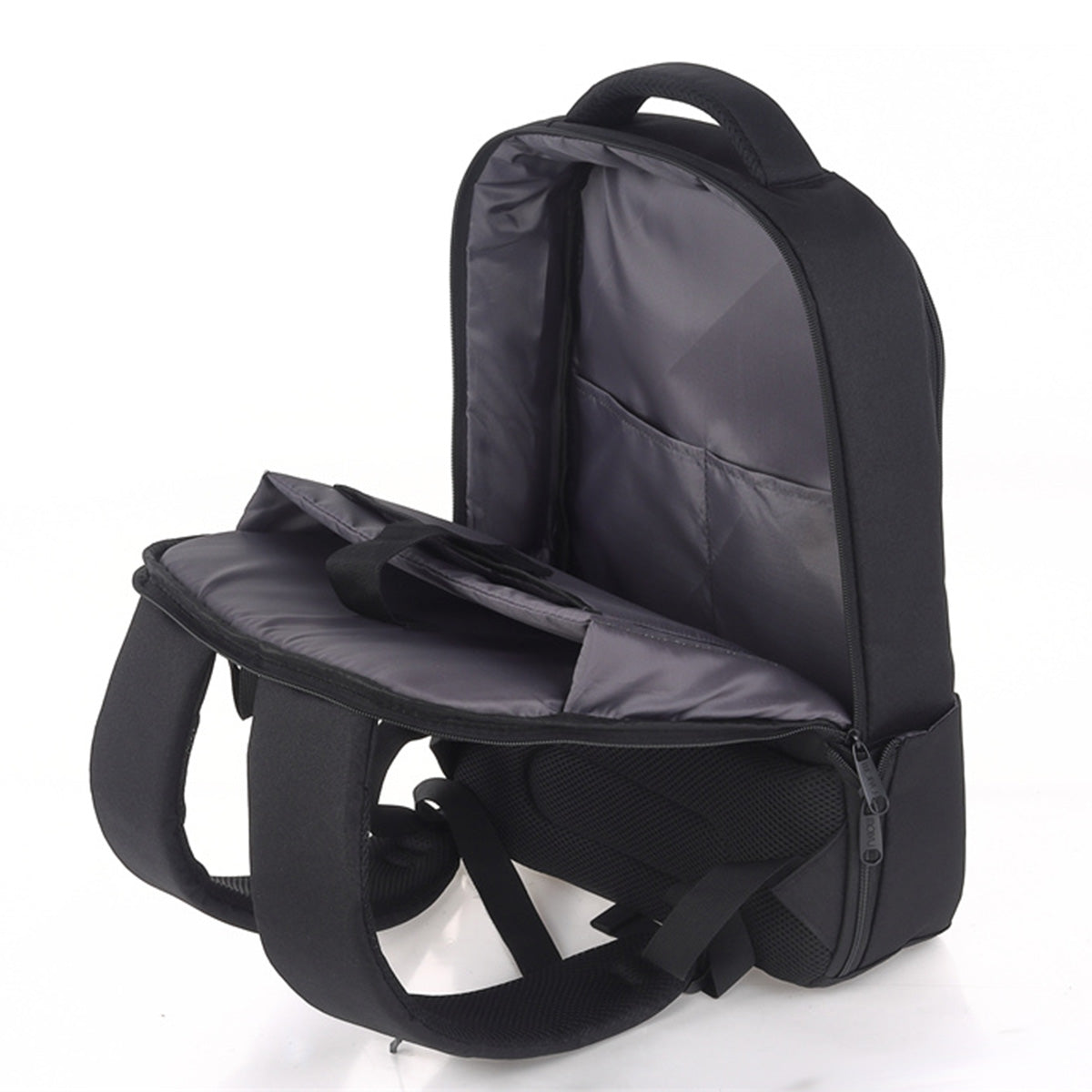 Mochila U2 Negro Verde-11