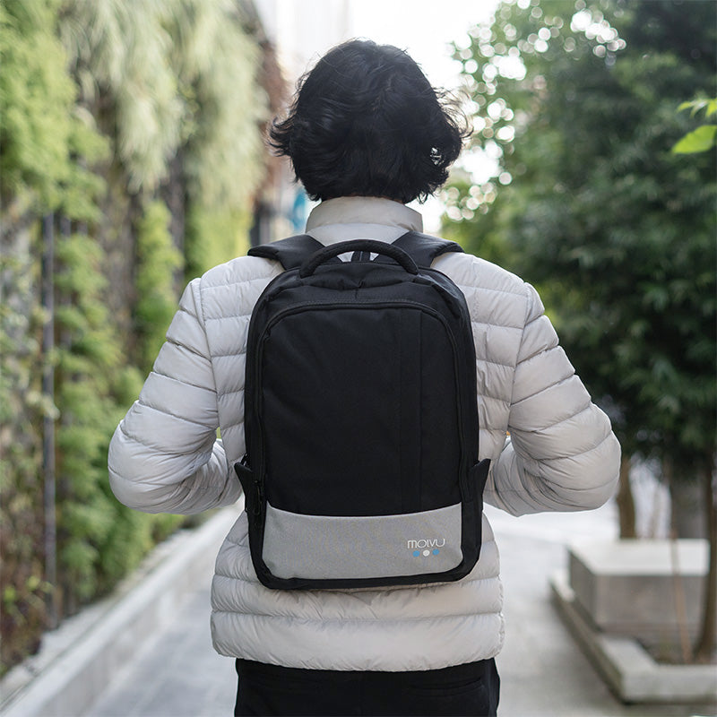 Mochila U2 Negro Con Gris Claro-11