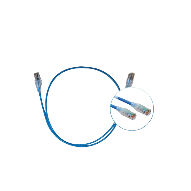 UTP 28x3BU Patch Cord 6A 28AWG Azul de 3 pies