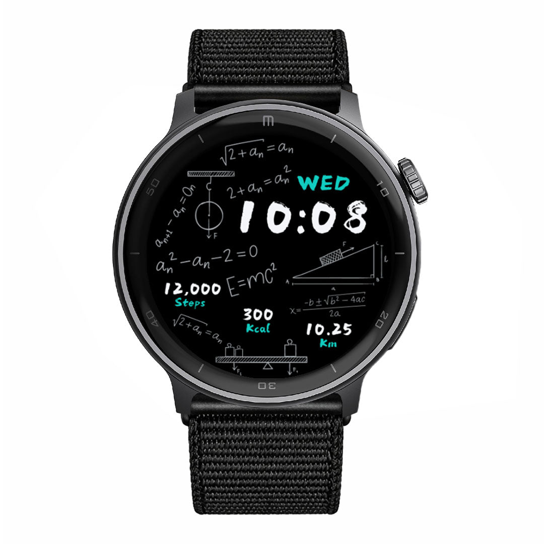 RELOJ T8 NEGRO + PULSERA VELCRO NEGRO-1
