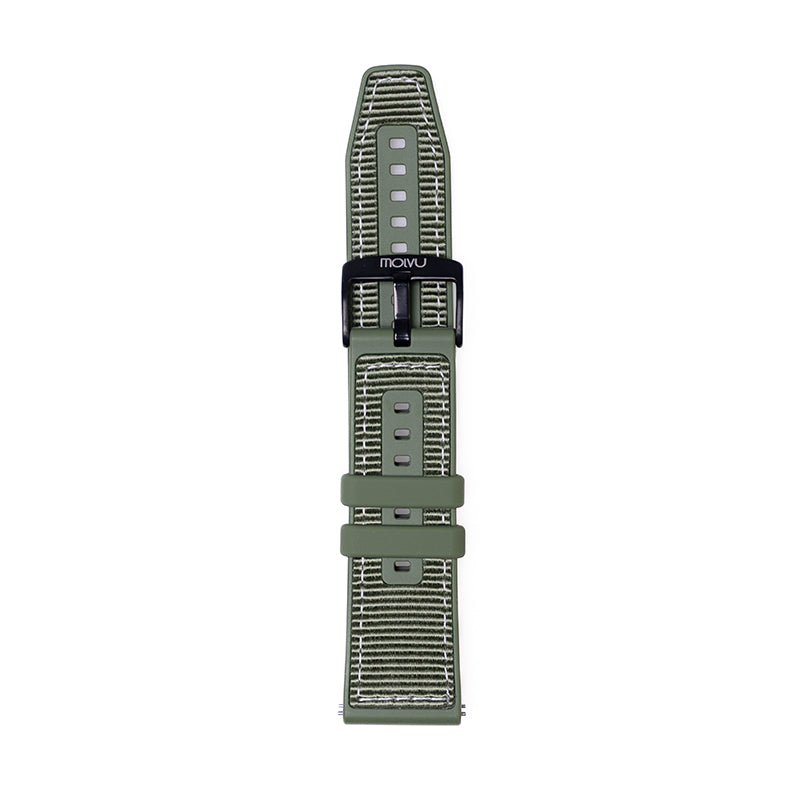 RELOJ T8 NEGRO + PULSERA LONA VERDE CON BORDADO-6