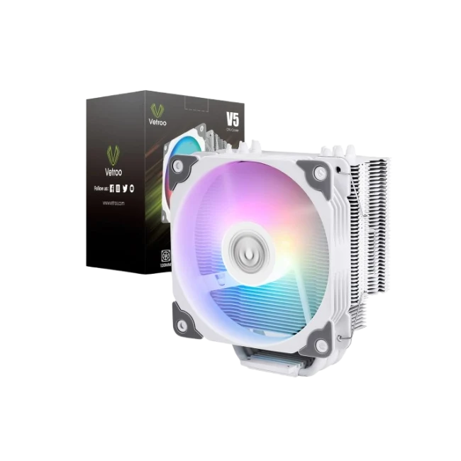 VENTILADOR PARA PROCESADOR VETROO V5 RGB COLOR BLANCO-4