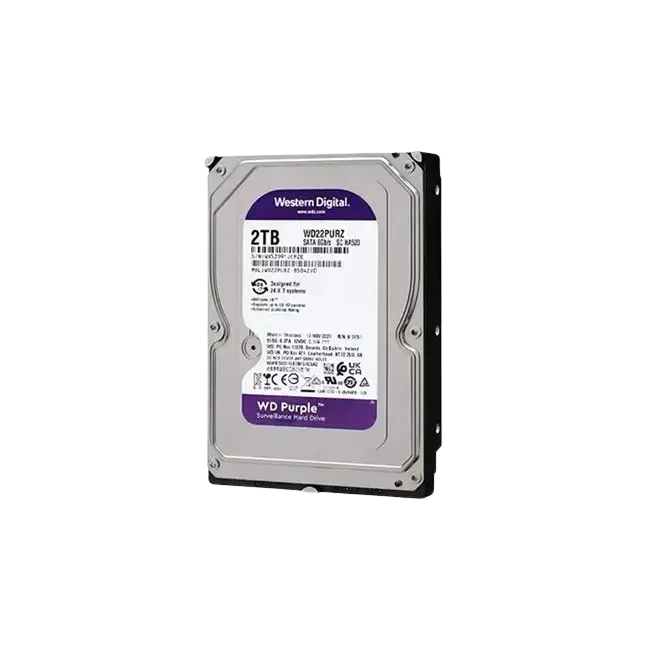 Disco Duro Interno Western Digital WD22PURZ 2TB 3.5 Purple SATA 6Gb/s SC HA520-2
