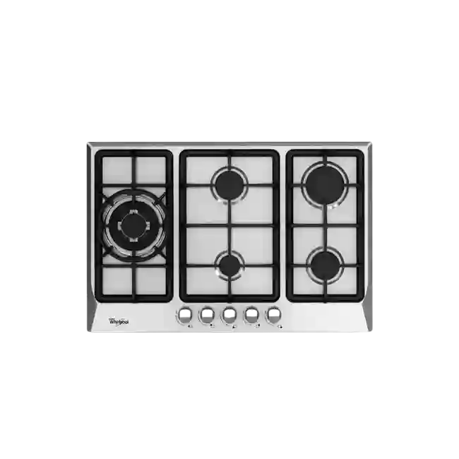Cooktop Whirlpool 30" Gas 5 Quemadores Encendido Electronico Acero Inoxidable Hierro Fundido-3