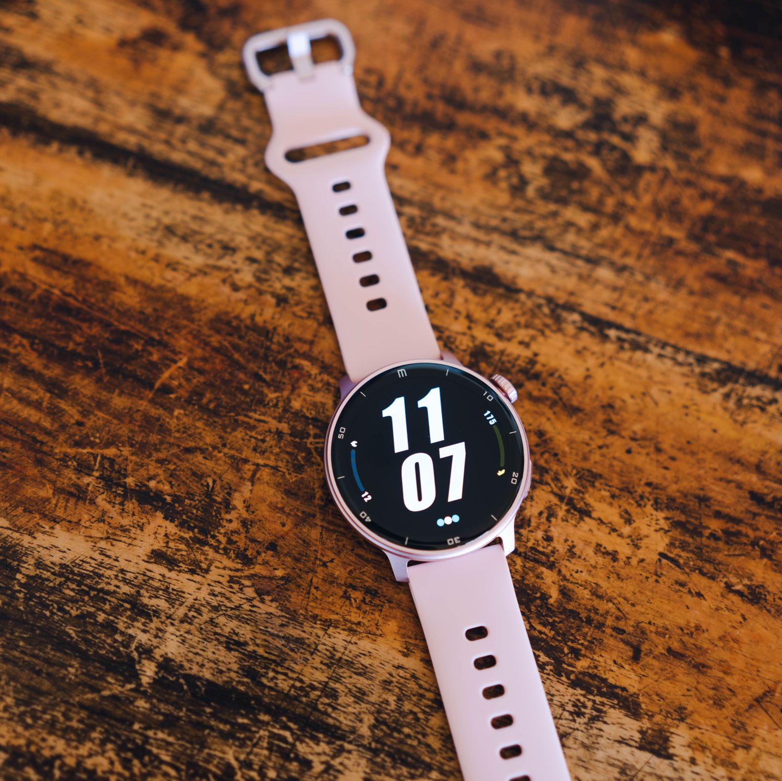 Reloj T8 Rosa + Pulsera velcro celeste-7