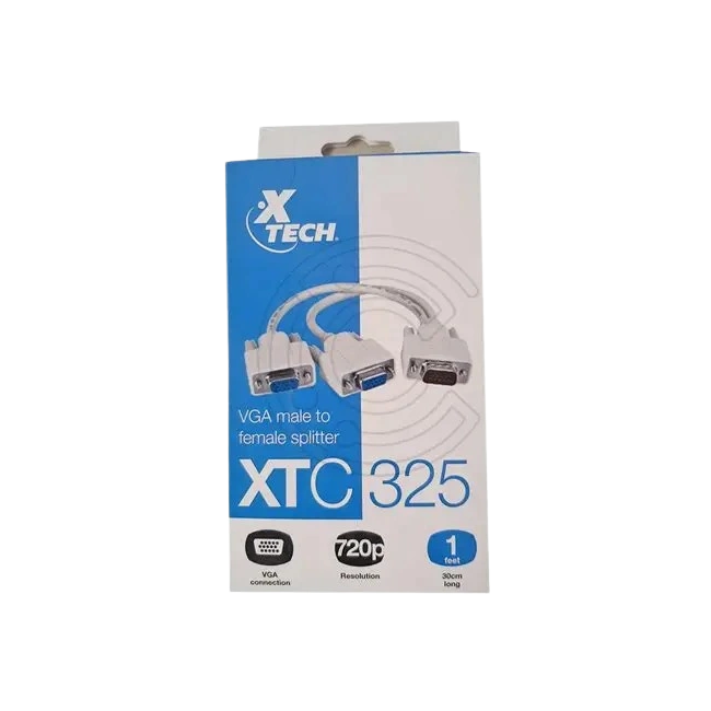 CABLE ADAPTADOR SPLITTER XTC-325 VGA MACHO A 2 VGA HEMBRA XTECH-2