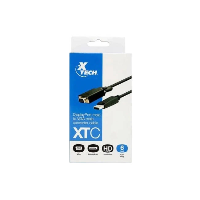 CABLE XTECH XTC-342 DISPLAYPORT A VGA 6 PIES-2
