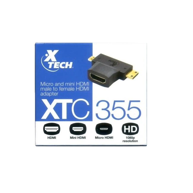 ADAPTADOR XTC-355 HDMI HEMBRA A MICRO / MINI HDMI MACHO XTECH-2