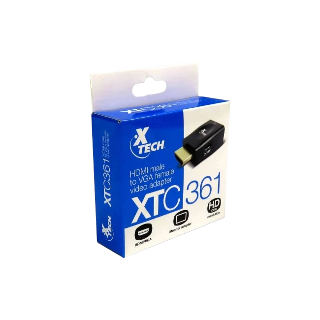 ADAPTADOR XTC-361HDMI MACHO A VGA HEMBRA 1920X1080 XTECH-2