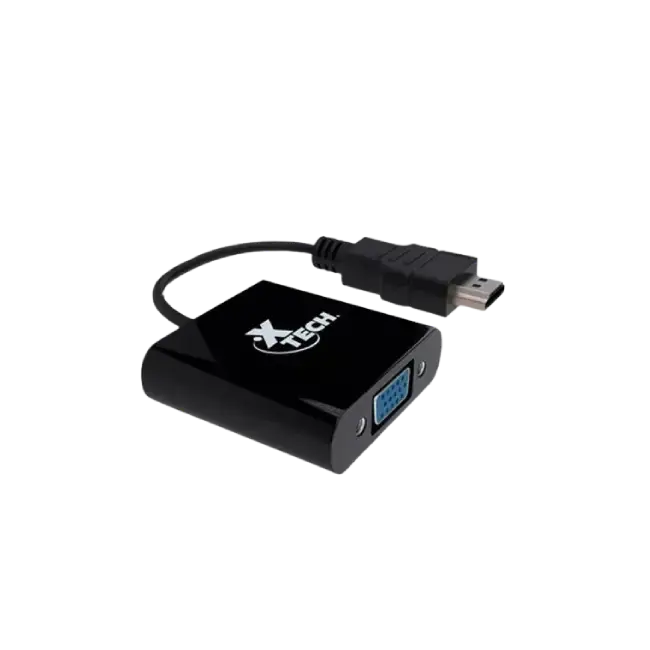 ADAPTADOR XTECH XTC-363 DE HDMI MACHO A VGA HEMBRA-1