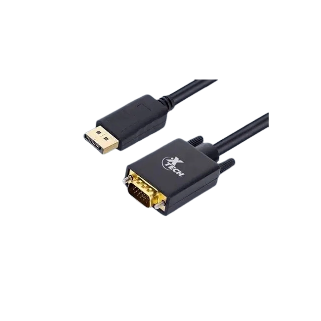Cable Adaptador Xtech XTC-377 Display Macho a VGA Macho 1080P 1.7 Metros-2
