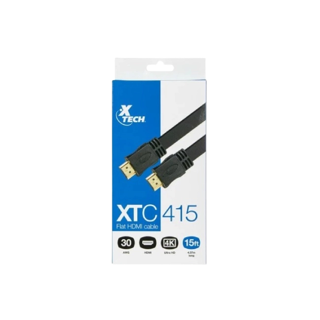 CABLE XTECH XTC-415 PLANO HDMI MACHO A MACHO 15 PIES-3