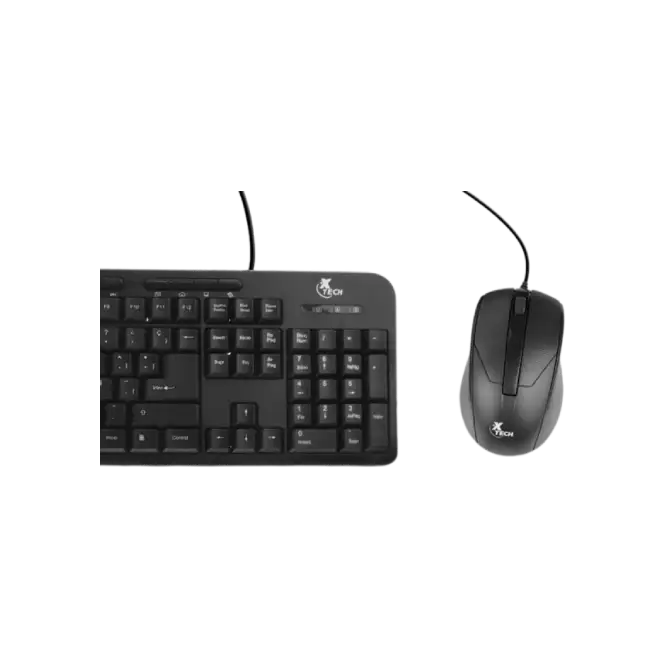 Combo de Teclado y Mouse Xtech XTK-301S Cableado USB-1