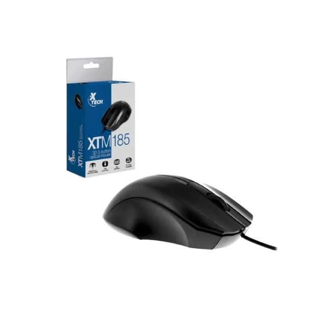 MOUSE XTM-185 UPTICO USB 3 BOTONES ERGONOMICOS  XTECH-2