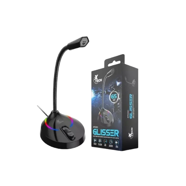 Microfono Xtech XTS-680 Glisser Gaming Con Luz USB-1