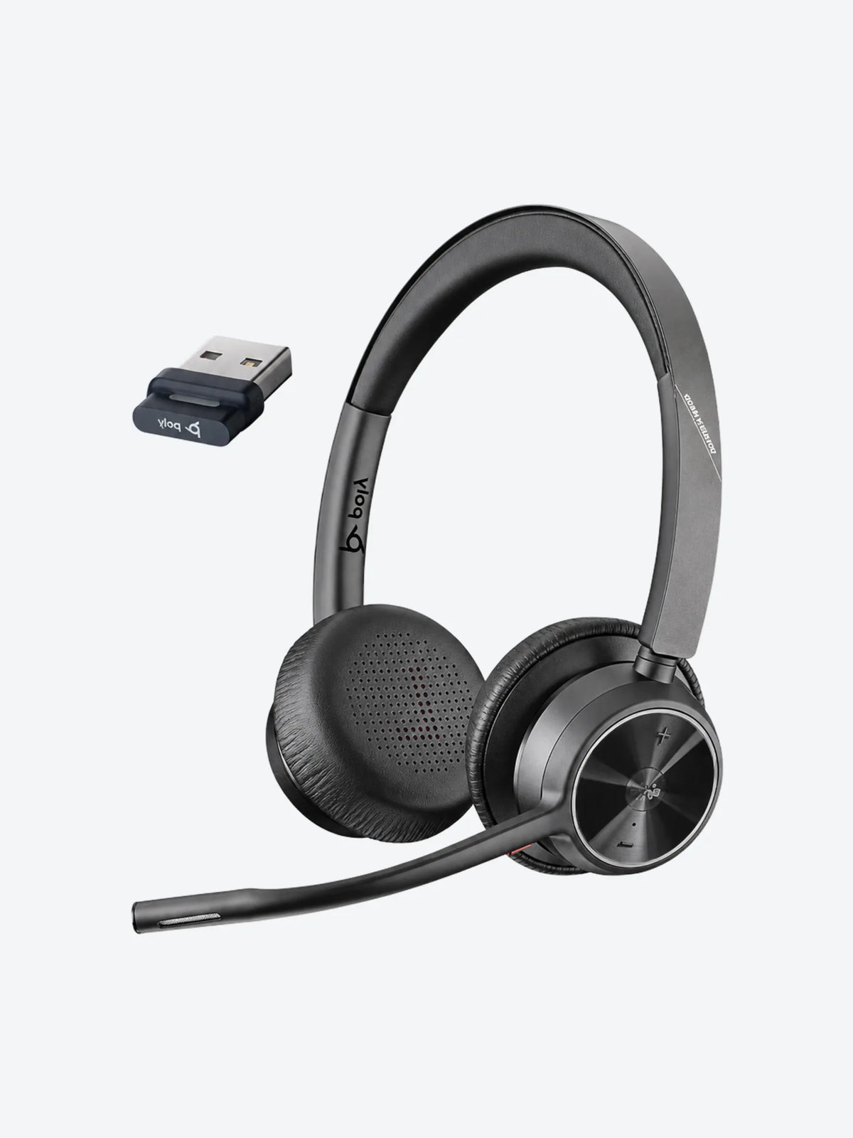 Poly Voyager 4320-M - Auricular - en oreja - Bluetooth - inalámbrico, cableado - USB-A a través de adaptador Bluetooth - negro - Certificado para Equipos de Microsoft, Certificado por Zoom