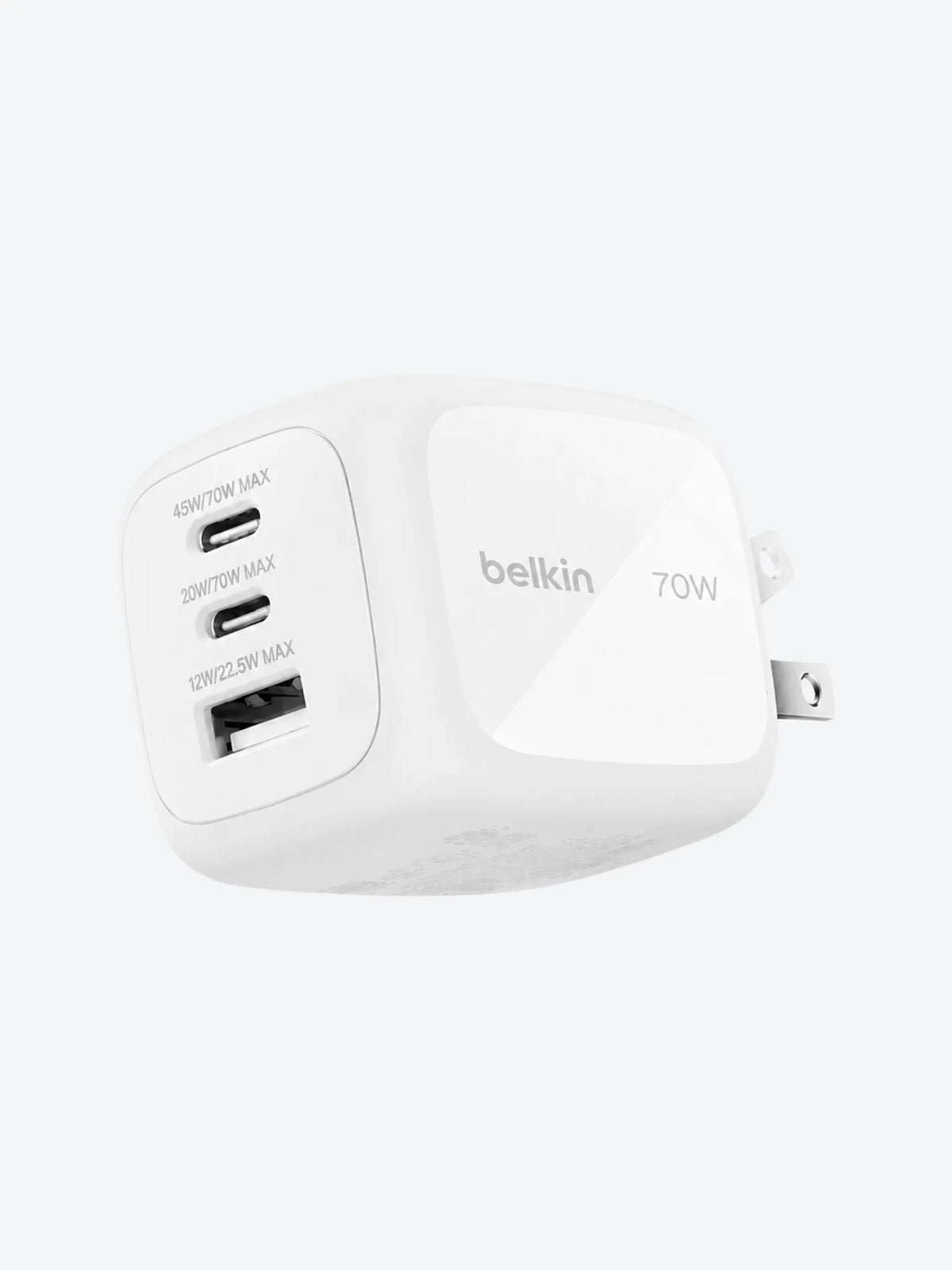 Belkin - Wall Charger - Lithium ion - Para Apple / Samsung phones - 70W USB-C PD PPS 2 USB-C-1