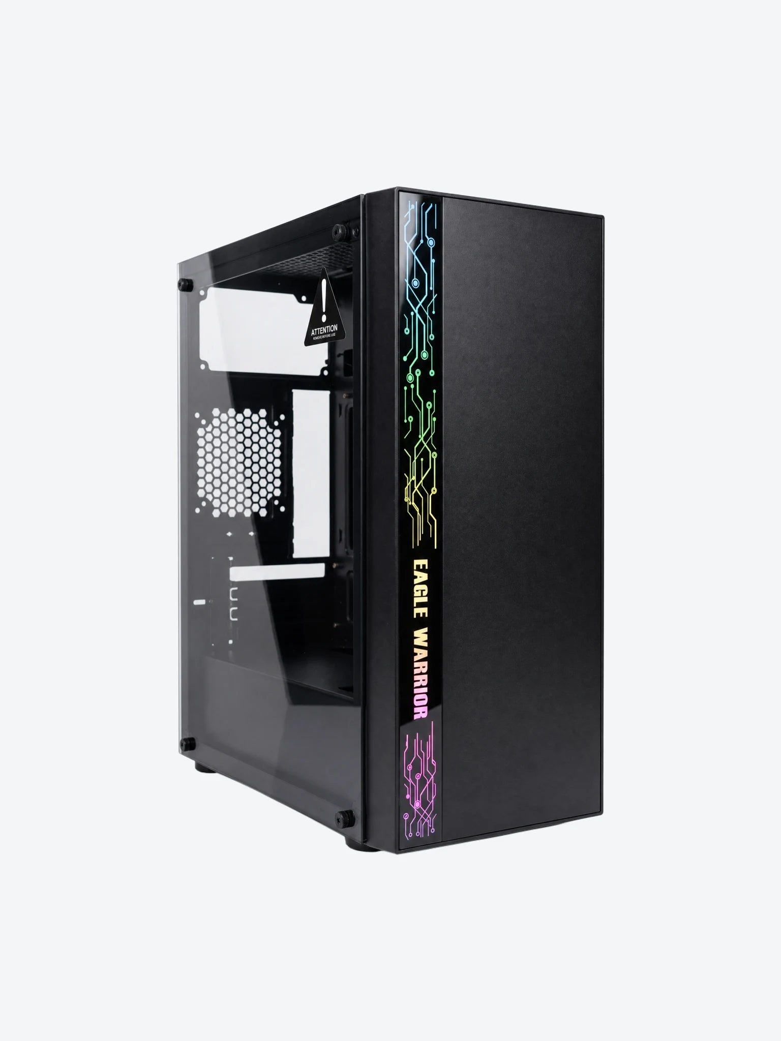 Case Gaming Eagle Warrior CG17Z3RA001C Vidrio Templado con RGB Color Negro