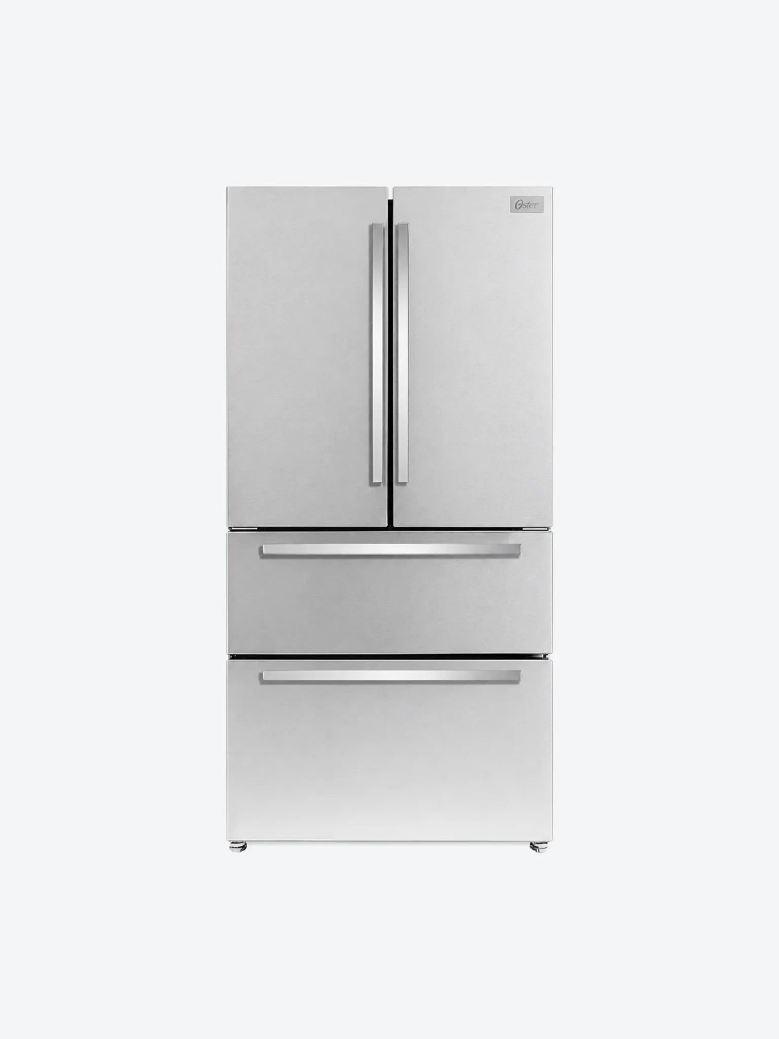 REFRIGERADOR OSTER - 19.26 PIES / 545 LITROS - SIDE BY SIDE - INVERTER - 2 PUERTAS - LUZ LED - BANDEJA DE VIDRIO TEMPLADO - GRIS-1