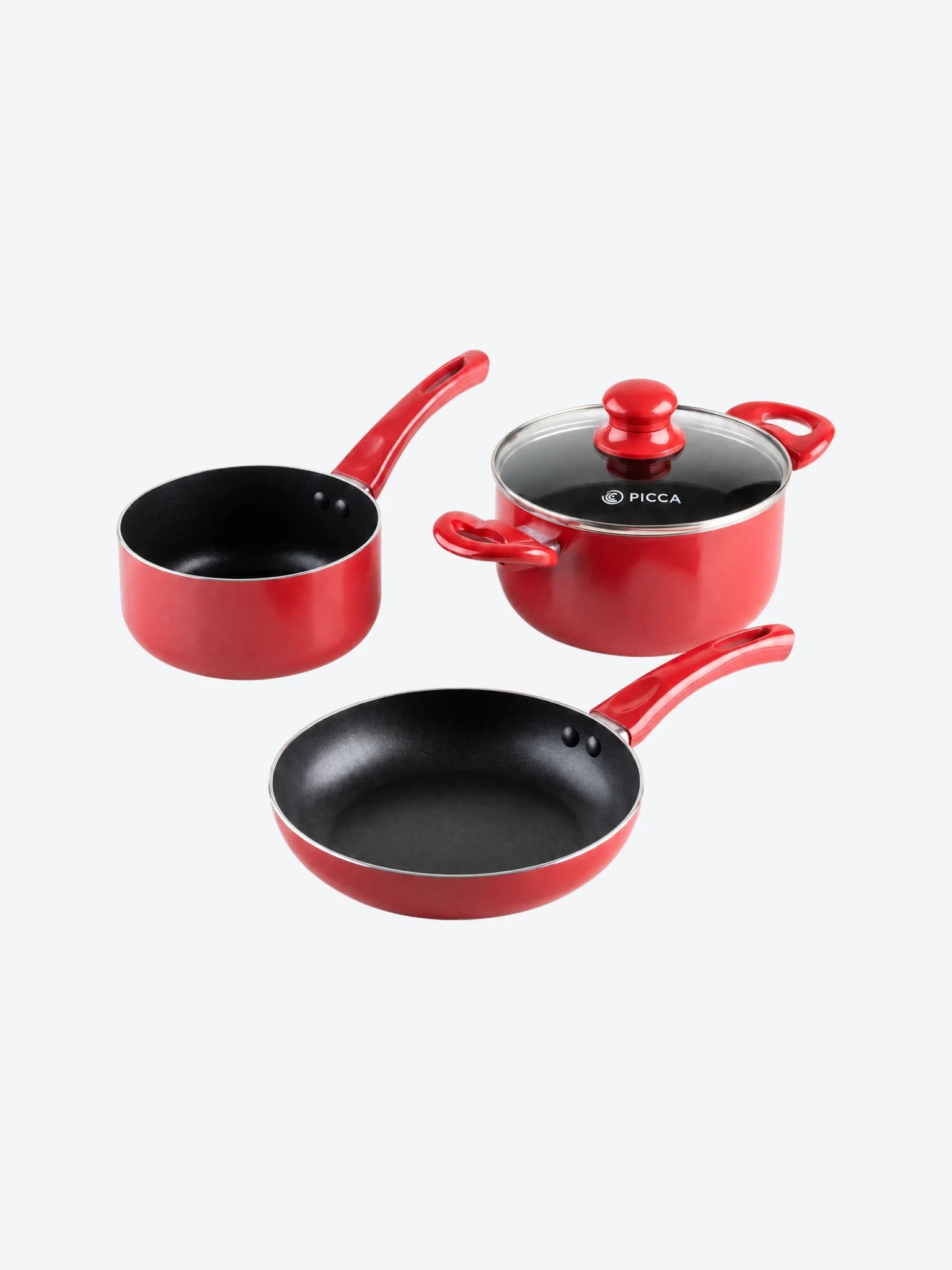 Bateria de Cocina Picca Sicilia PI004BTR4 Piezas Dyflon Color Rojo-1