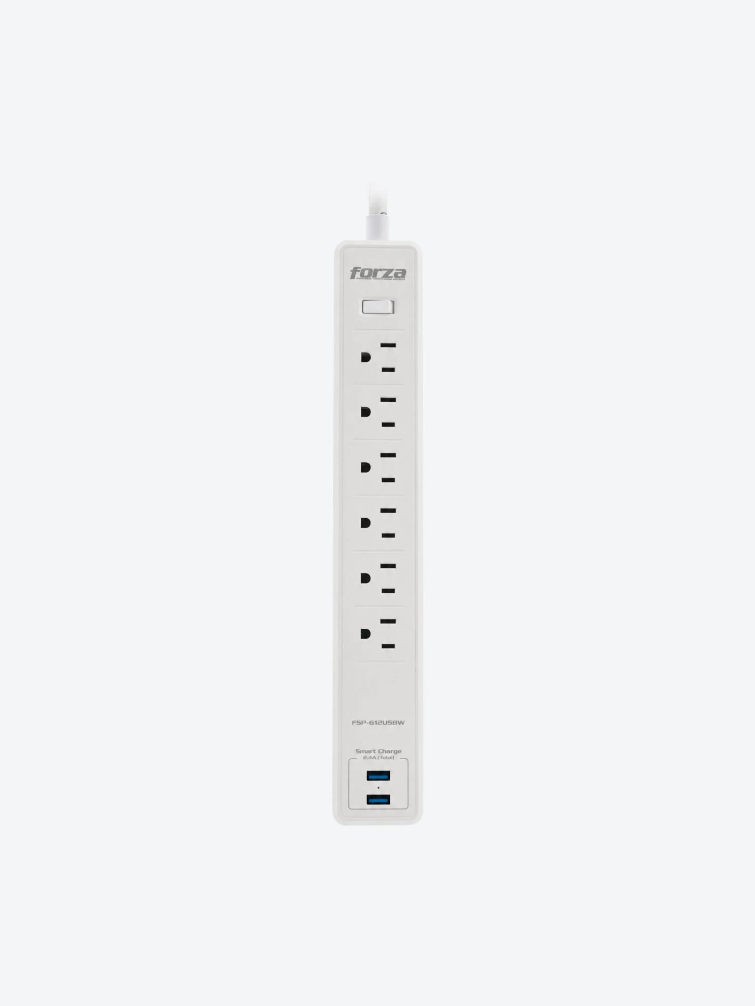 Protector de Voltaje Forza FSP-612USBW 110/220VAC 6 Tomas 2 Puertos USB Color Blanco-1