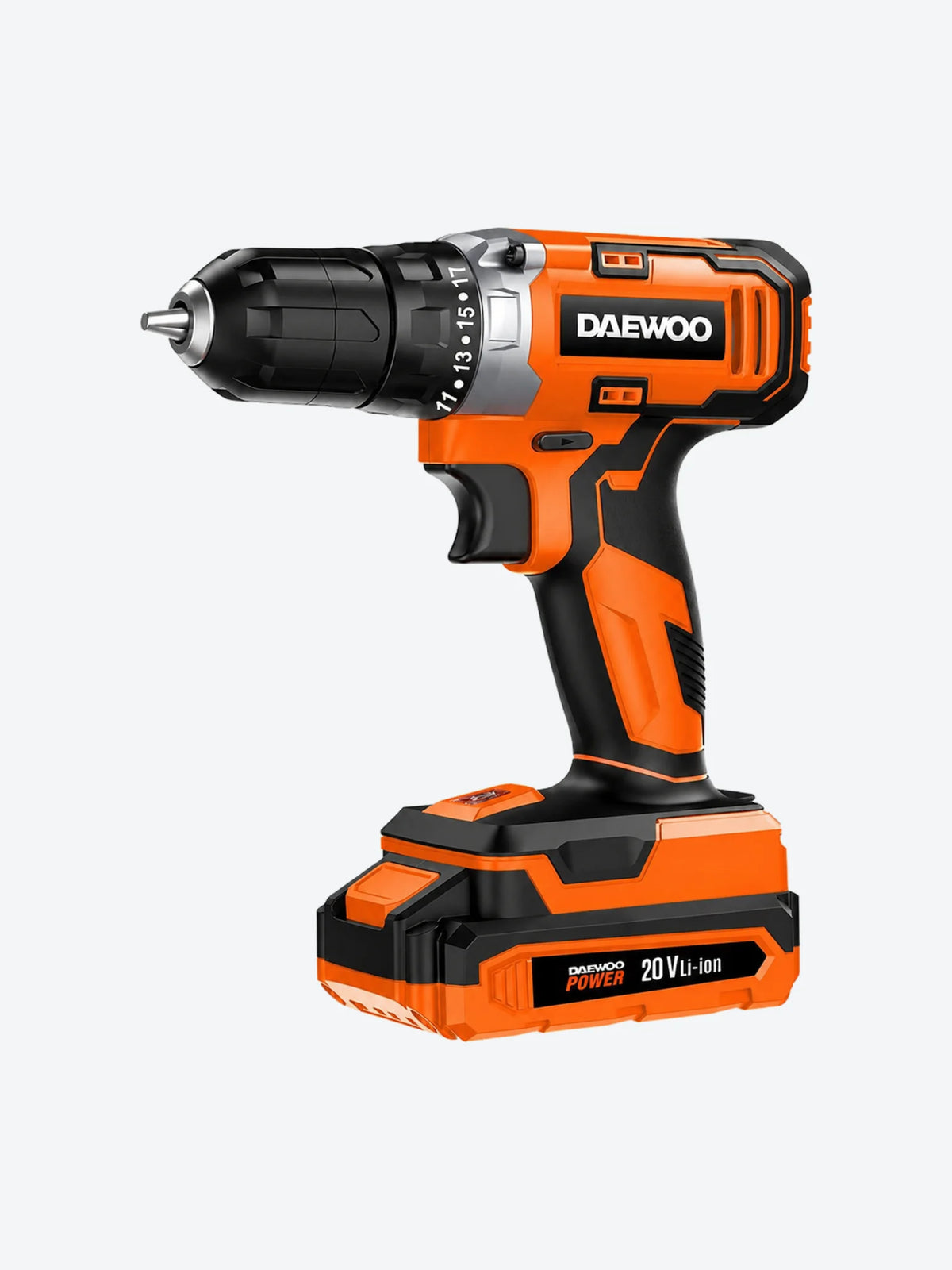 Taladro rotacional inalambrico 3/8" 20 V Daewoo incluye bateria 2.0 Ah y cargador-1