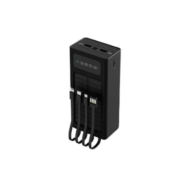 Xtech XPB-300 - Solar Power Bank - 24 pin USB-C / 4 pin USB Type A / 5 pin Micro-USB Type A - 24 pin USB-C / 4 pin USB Type A / 5 pin Micro-USB Type A - Lithium ion polymer - Para Universal - built-in charg cables30,000mAh-1
