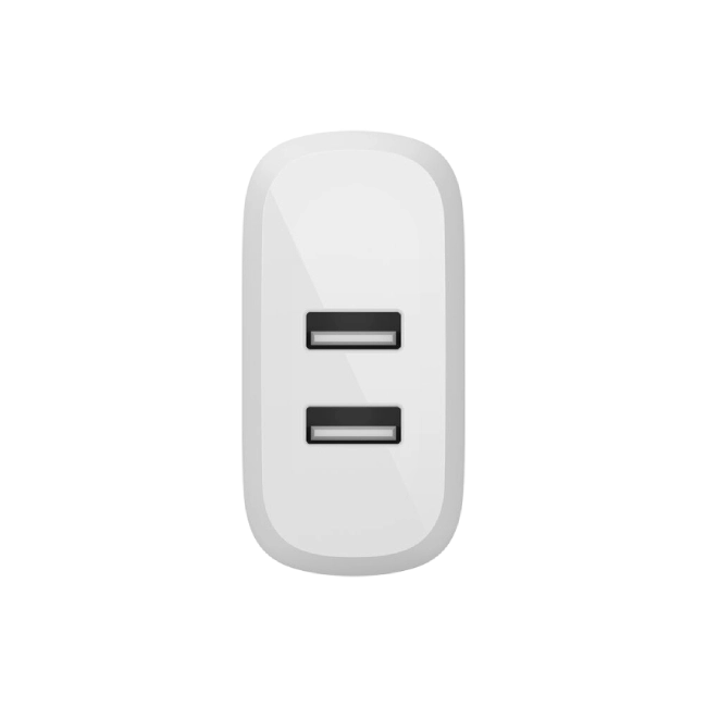 Belkin - Cargador de pared - 24 vatios - 4.8 A - 2 conectores de salida (2 x USB) - en el cable: USB-C-3