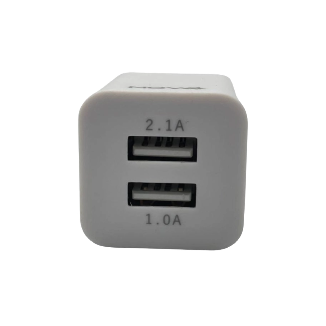 CARGADOR DE PARED NOVA PA010RBU001C 10W 2 PUERTOS USB-A-1