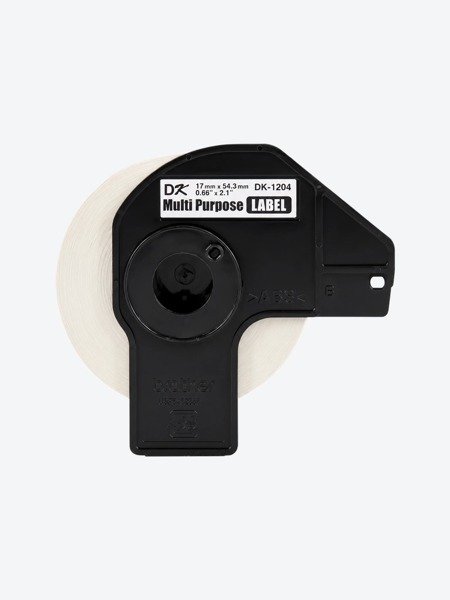 ROLLO DE ETIQUETA BROTHER MULTIPROPOSITO DK1204 17MM X 54MM / 400 ETIQUETAS COMPATIBLE CON IMPRESORAS QL PAPEL BLANCO CON TEXTO NEGRO