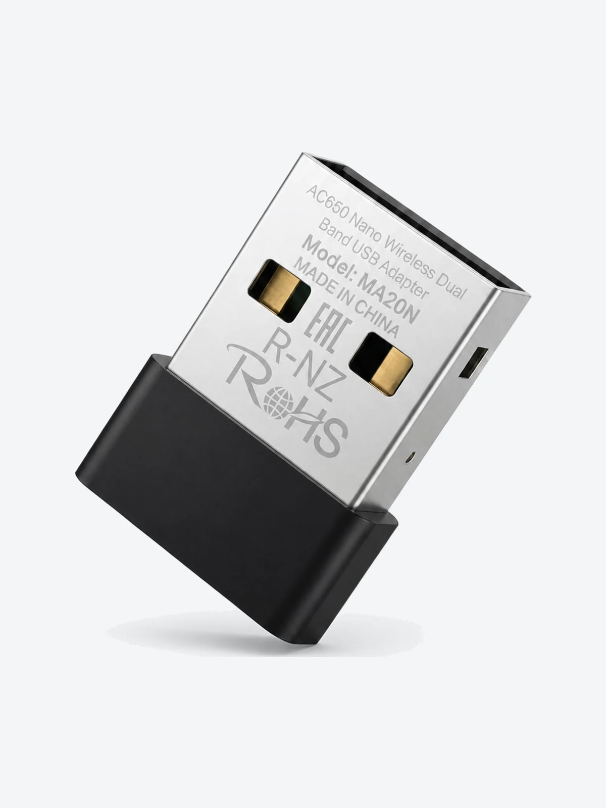 ADAPTADOR DE RED MERCUSYS MA20N(US) DUAL BAND USB 2.0 433 MBPS (5 GHz) + 200  MBPS (2,4 GHz)-1